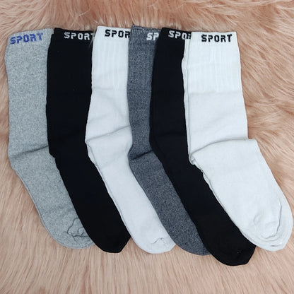 kit 6 Pares Meias Masculina Cano Alto Sport