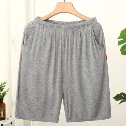 Short Masculino Casual para Jogging – Confortável, Respirável, Ideal para Casa e Praia, Modelo Liso em Algodão, Tamanho até 6XL