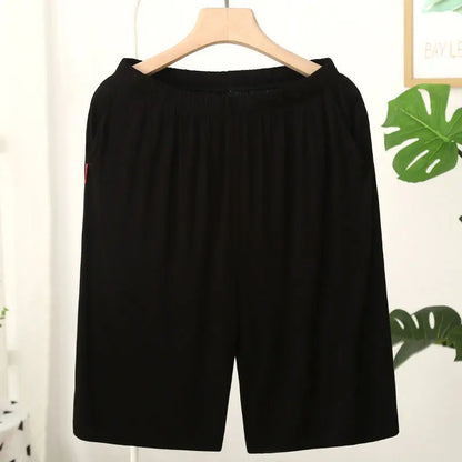 Short Masculino Casual para Jogging – Confortável, Respirável, Ideal para Casa e Praia, Modelo Liso em Algodão, Tamanho até 6XL