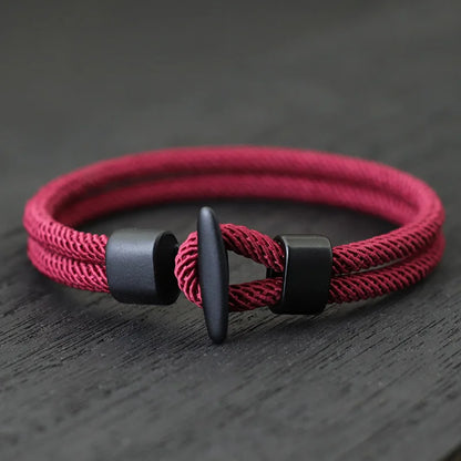 Pulseira Masculina em Corda – Estilo Hip Hop, Aventura e Atitude Viking
