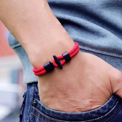 Pulseira Masculina em Corda – Estilo Hip Hop, Aventura e Atitude Viking