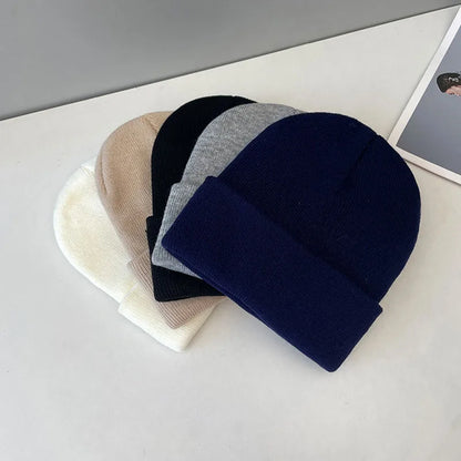 Gorro Beanie Unissex Liso – Tricô Quente, Confortável e Elástico
