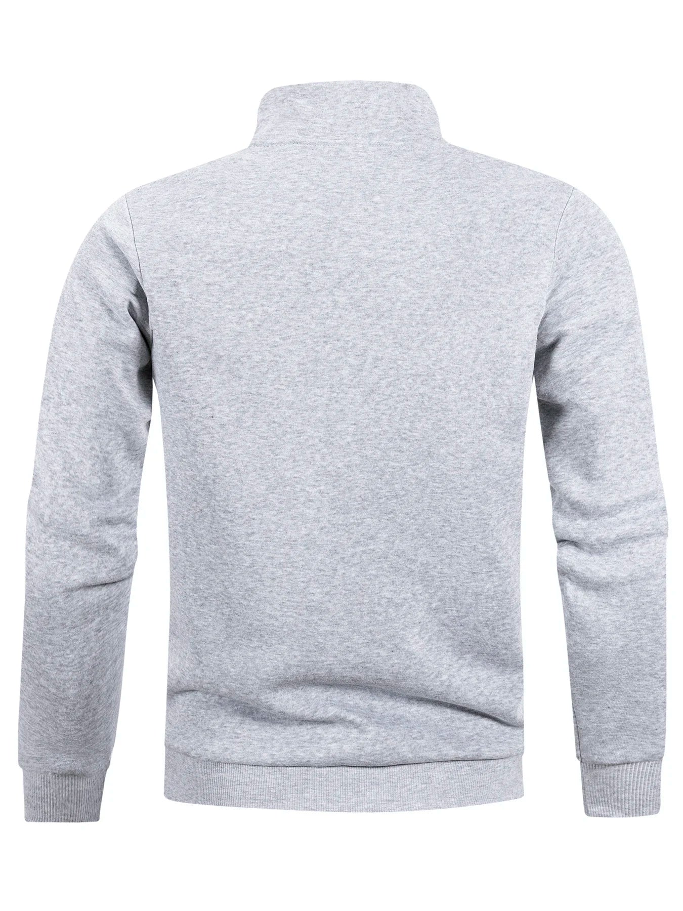 Suéter Masculino de Outono com Zíper e Gola Alta – Quente, Casual e Fashion