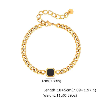 Pulseira Masculina Vnox Ajustável – Aço Inoxidável com Design Hexagonal Polido