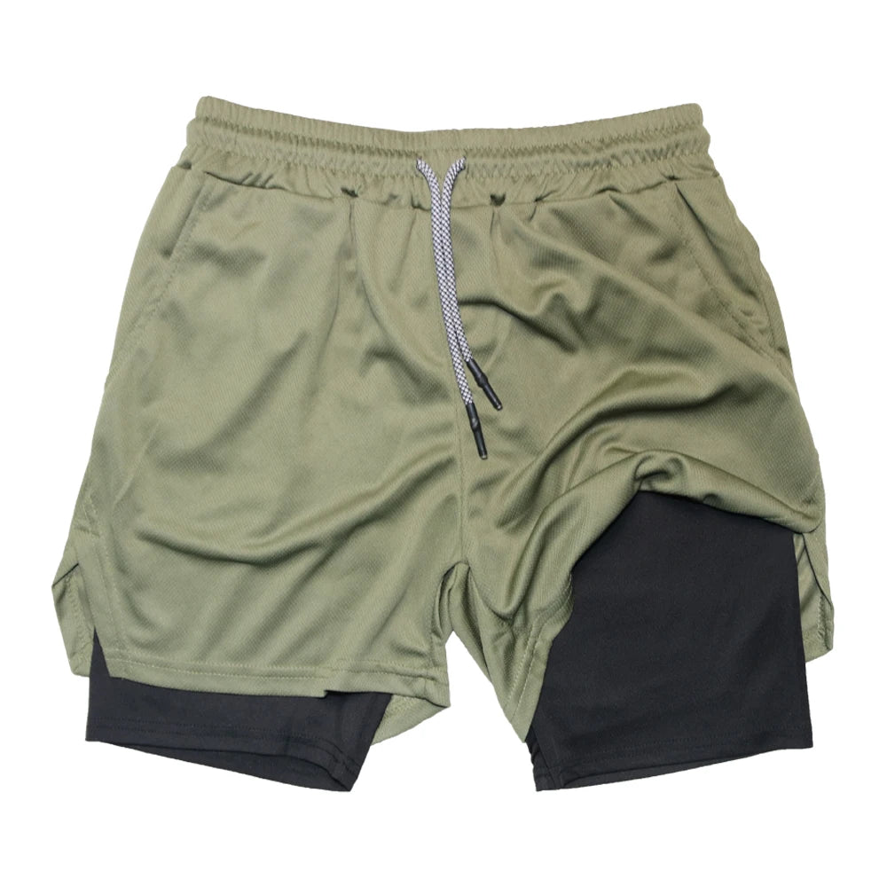 Short Masculino Fitness 2 em 1 – Performance, Conforto e Secagem Rápida