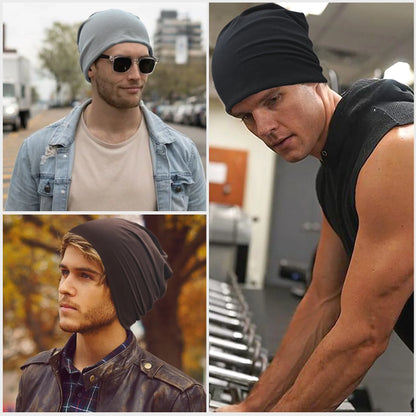 Gorro Beanie Unissex Liso – Estilo Slouchy Hip-Hop, Leve e Confortável