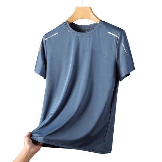 Camiseta Esportiva Masculina CHRLCK – Secagem Rápida, Respirável e Confortável.