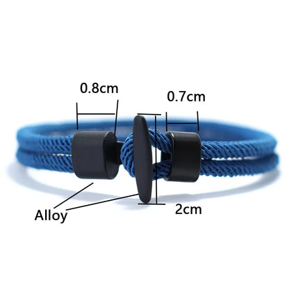 Pulseira Masculina em Corda – Estilo Hip Hop, Aventura e Atitude Viking