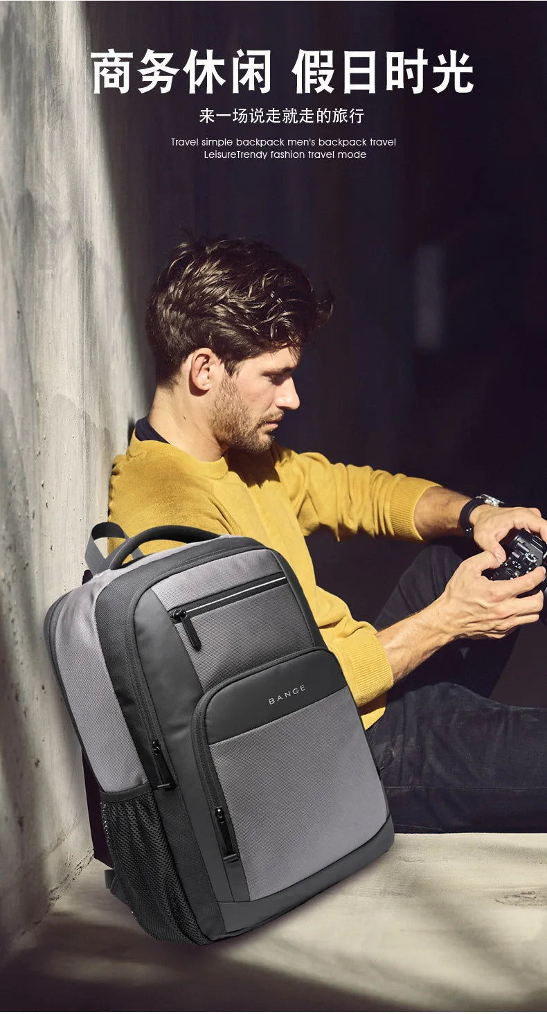 Mochila Masculina BANGE Designer – Para Notebook, Tática e Multifunção