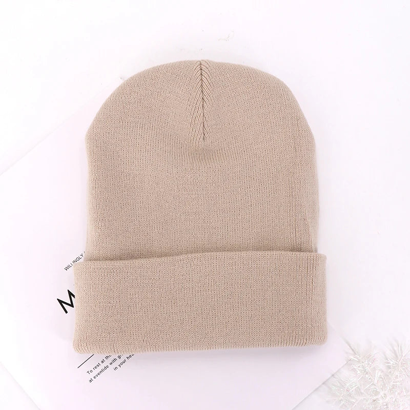 Gorro Beanie Unissex Liso – Tricô Quente, Confortável e Elástico