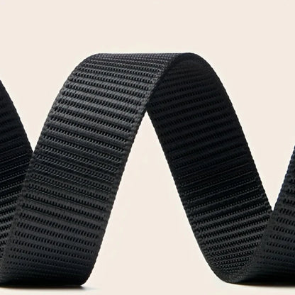 Cinto Masculino com Fivela Automática – Canvas Tático Casual para Uso Diário