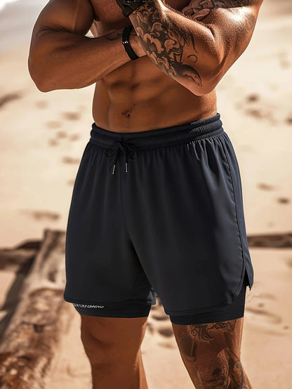 Short Masculino Esportivo 2 em 1 – Secagem Rápida, Conforto e Performance