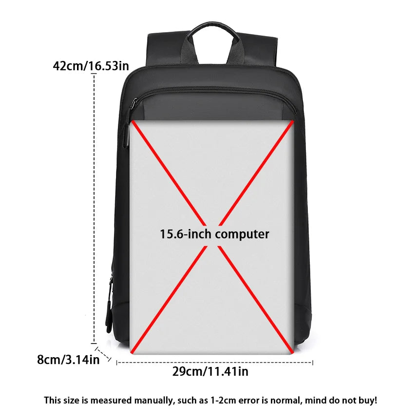 Mochila Masculina Impermeável Ultra Leve – Estilosa e para Notebook 15,6” 🎒💻