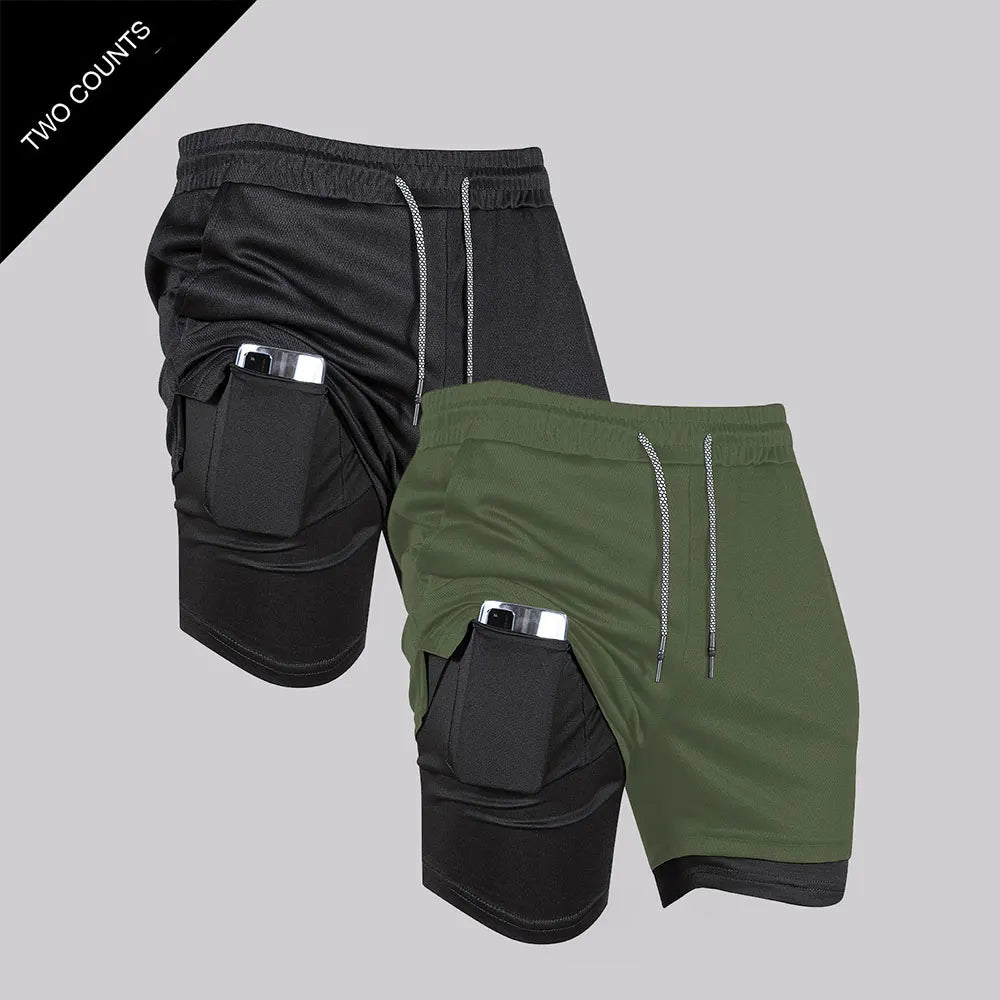 Short Masculino Fitness 2 em 1 – Performance, Conforto e Secagem Rápida