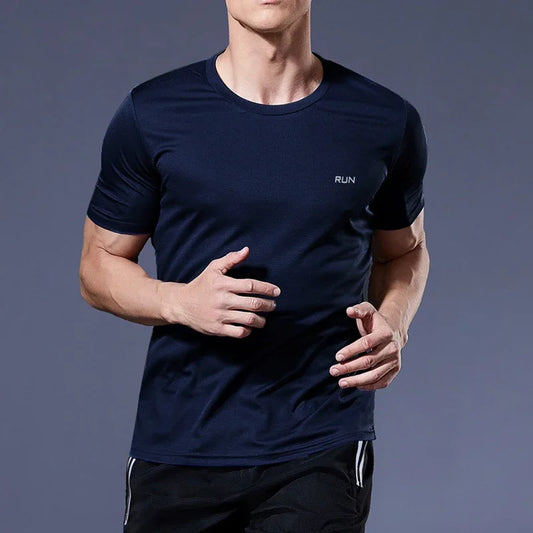 Camiseta Esportiva Masculina de Verão – Secagem Rápida, Fitness e Estilo Oversized