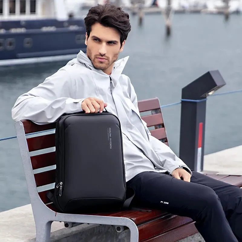Mochila Slim para Notebook MARK RYDEN – Business Minimalista com Zíper YKK e USB