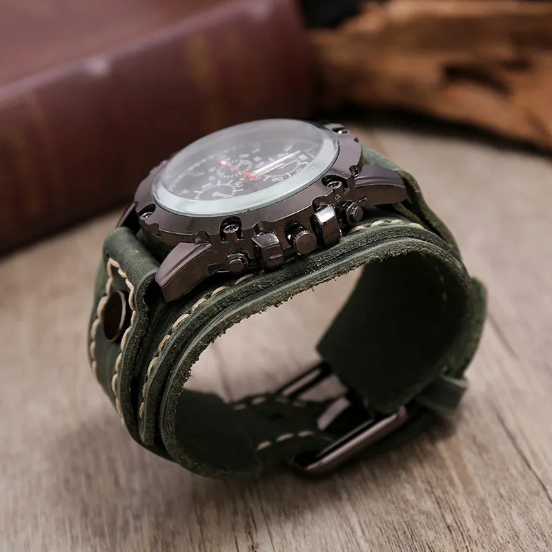 Relógio Masculino Quartz 2024 – Estilo Punk com Pulseira
