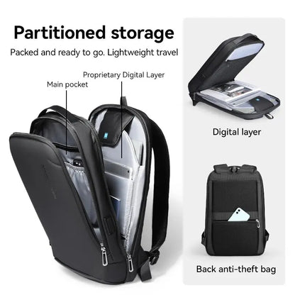 Mochila Slim para Notebook MARK RYDEN – Business Minimalista com Zíper YKK e USB