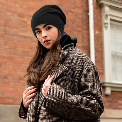 Gorro Beanie Unissex Liso – Estilo Slouchy Hip-Hop, Leve e Confortável