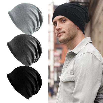 Gorro Beanie Unissex Liso – Estilo Slouchy Hip-Hop, Leve e Confortável