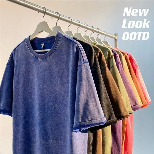 Camiseta Retrô Americana Heavyweight – Oversized, Estilo Streetwear