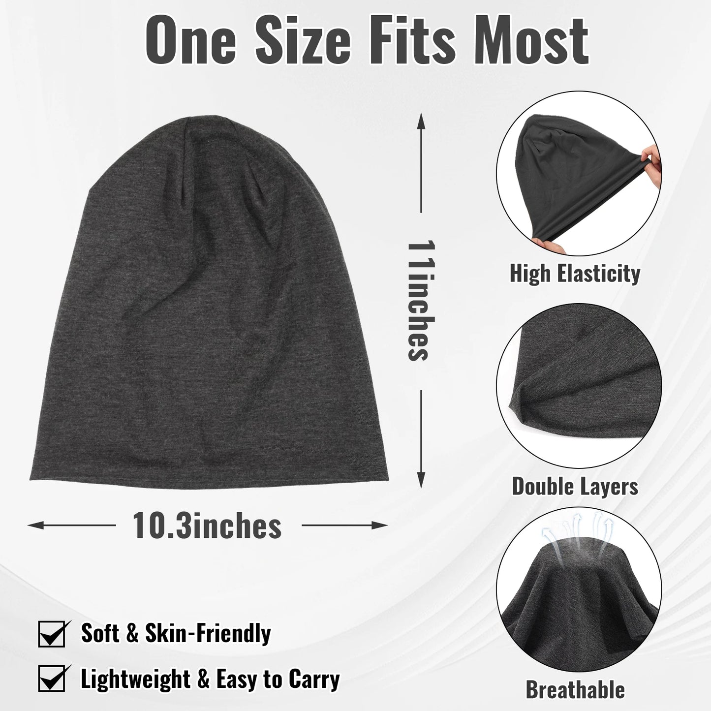 Gorro Beanie Unissex Liso – Estilo Slouchy Hip-Hop, Leve e Confortável