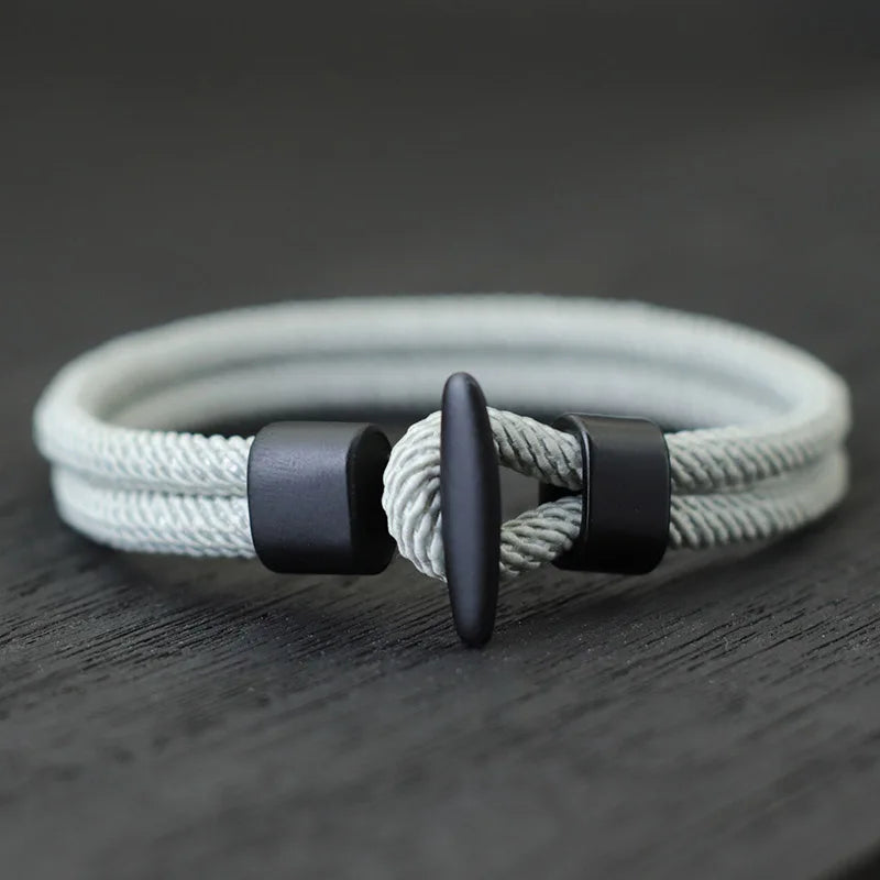 Pulseira Masculina em Corda – Estilo Hip Hop, Aventura e Atitude Viking