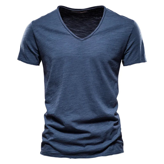 Camiseta Masculina AIOPESON 100% Algodão – Slim Fit, Estilo Fashion