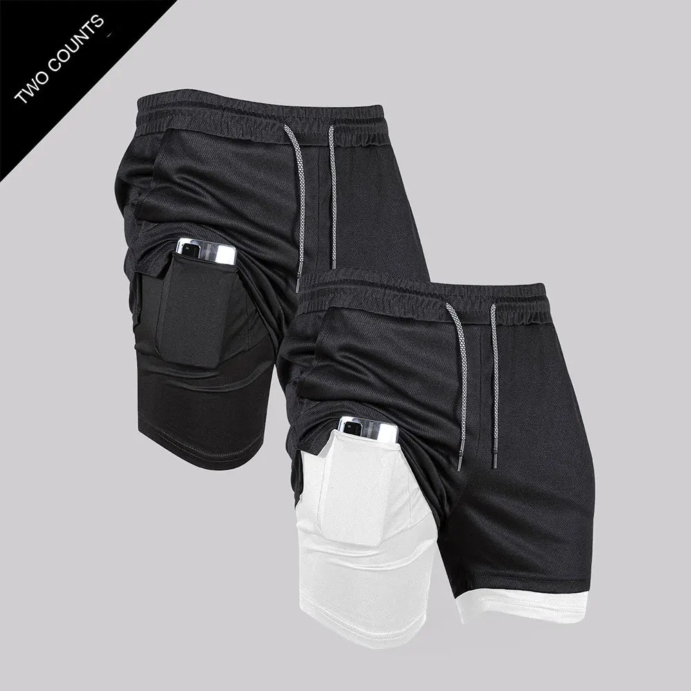 Short Masculino Fitness 2 em 1 – Performance, Conforto e Secagem Rápida