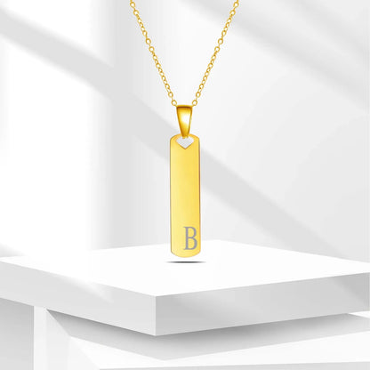 Colar Barra com Inicial (A–Z) em Aço Inoxidável – Estilo, Personalidade e Elegância