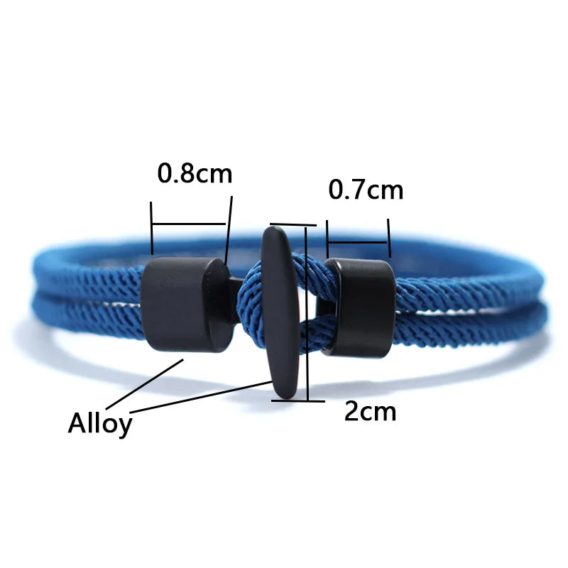 Pulseira Masculina em Corda – Estilo Hip Hop, Aventura e Atitude Viking