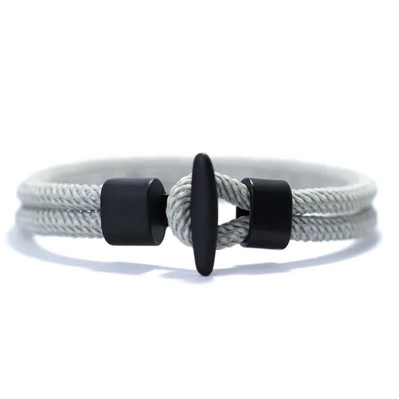 Pulseira Masculina em Corda – Estilo Hip Hop, Aventura e Atitude Viking
