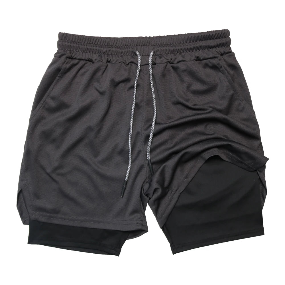 Short Masculino Fitness 2 em 1 – Performance, Conforto e Secagem Rápida