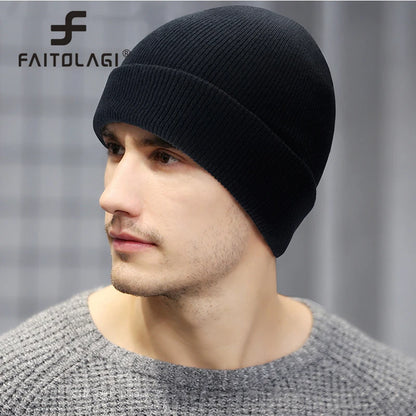 Gorro Beanie Unissex Liso – Tricô Quente, Confortável e Elástico