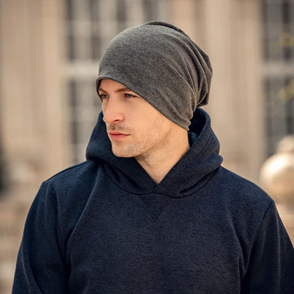 Gorro Beanie Masculino Liso – Estilo Baggy/Slouchy, Conforto e Proteção